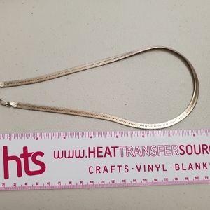 STERLING SILVER herringbone necklace 18 in